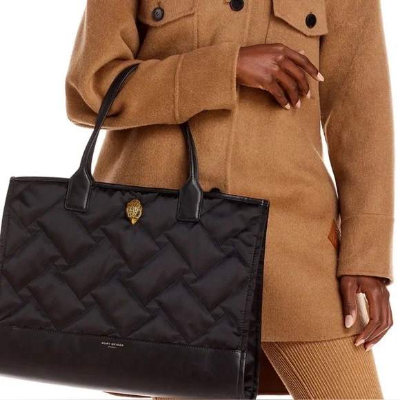 KURT GEIGER London Recycled Square Shopper Bag Black (Large) - Picture 6 of 10